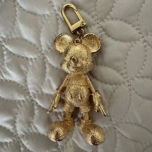 Bauble Bar Disney Gold Mickey Mouse Keychain